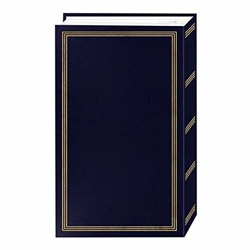 Navy blue book-shaped safe with gold detailing