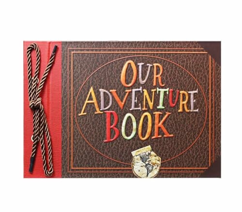 Our Adventure Book with red spine and rope binding