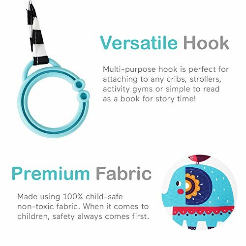 Versatile hook and premium fabric features for child safety.